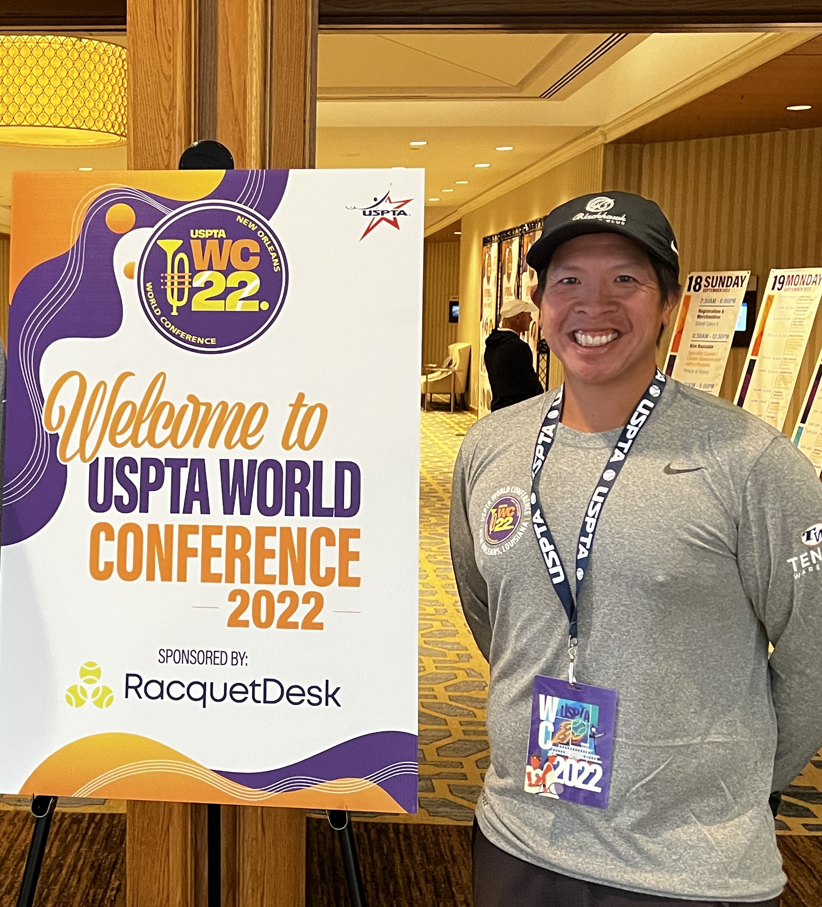 Stevie Chow at USPTA World Conference 2022