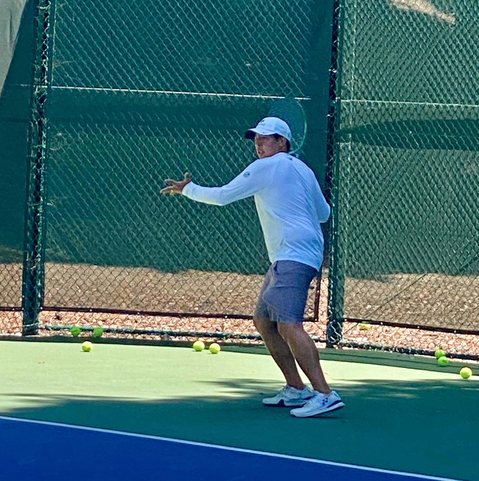 Tennis player on court